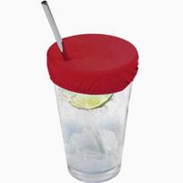 10pcs Stretchy Fabric Drink Scrunchie Covers Anti-Spike Drink Cup Protector  Nightclub raudona