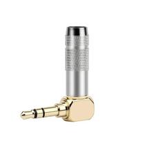 3.5mm 3/4 Poles Audio Jacks Right Angle Earphone Adapter  for Headphones/Phone/PC/Laptop 3P