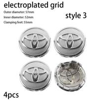 4 vnt. 57+62 mm Automobilio rato centrinis dangtelis Logotipas Stebulės dangtelis Emblema „Toyota Corolla Yaris CHR Rav4 Auris Avensis Camry Land Cruiser“