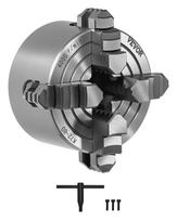 VEVOR 4-Jaw Lathe Chuck, 3 Inch (80 mm), 4-Jaw Independent Chuck, 0.1-3.15 in (5-80 mm) Clamping Range with T-key Fixing Screws Reversible Jaws