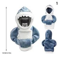 Hoodie Car Gear Shift Cover Creative Shark Frog Hoodie Fashion Gearshift Hoodie Car Gear Shift Knob Cover Handle Gear Sweatshirt 1 gray