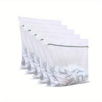 10/5Pcs Mesh Laundry Bags, Mesh Wash Bags, Durable Mesh Structure with Strong Zipper, Suitable for Underwear, Delicate Clothes white