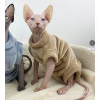 Šiltas vilnos augintinio kombinezonas Nenuplaukusiems katėms Sfinksams Devon Rex Leopardinėms katėms Keturkojis Žieminis paltas 2XL 11-13 lbs