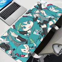 Kompiuterio pelės kilimėlis H-hatsune Miku Įvairūs dydžiai Žaidėjų pelės kilimėlis Klaviatūros kilimėlis Stalo kilimėliai Prailgintas biuro žaidimų priedas Pelės kilimėlis 30cmx60cm blue