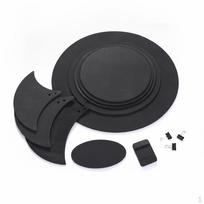 Drum Mute Pads for 5Piece Kit, Silent Practice Jazz Drums and Snare black
