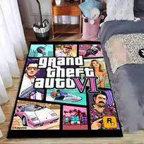 Grand Theft Auto VI Artwork suitable as a non-slip mat for the living room or bedroom sofa 40x60cm( 15x23in ) black