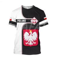 Polska Skull Graphic Short Sleeve T-Shirt, Stylish Casual Streetwear Tee 4XL black