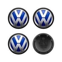 4PCS Car Badge Emblem Wheel Center Hub Caps Rim Hubcap Cover For VW Polo Golf-4 5 6 7 MK5 MK6 MK7 MXFGHZWSE Tiguan Passat 3B7 601 171 mėlyna