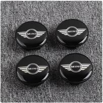 4 vnt. Mini ratų centriniai dangteliai 54 mm sparnas ratlankio emblema MINI WORKS S One Countryman R50 R55 R56 R57 R58 R60 R61 automobilių priedai black
