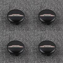 4 vnt. Mini ratų centriniai dangteliai 54 mm sparnas ratlankio emblema MINI WORKS S One Countryman R50 R55 R56 R57 R58 R60 R61 automobilių priedai