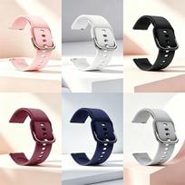 18mm 20mm 22mm silikoninė apyrankė Samsung Galaxy Watch Active 2 Watch3 45mm 42mm Gear S3 laikrodžiui Apyrankė-dirželis Amazfit bip Huawei GT Honor Watch laikrodžiams 20mm blue