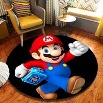Animacinis filmas Mario Bros apvalios zonos kilimėliai Svetainės grindys Kilimėlio kambario dekoras Namų kilimėliai Žaisti Kilimėlis Mielas Kilimėlis Kilimas Anime Kilimėliai 60cm
