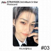 Stray Kids 3-asis albumas, 5 žvaigždučių oficiali fotokortelė, standartinė „Digipack Ver KPOP“. Felix - #3