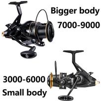 Nauja Karpių žvejybos ritė Spining Ritė QH3000-9000 Stipri Dviguba Drag 20kg Carretilha Pesca Sea Reel Fishing 3000 Series black