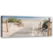 Canvas print, Path to the beach 120x40 smėlis