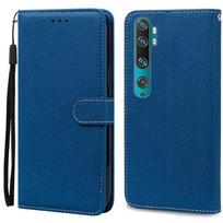 Mi Note 10 dėklas Xiaomi Mi Note 10 dėklui Odinis piniginės tipo atverčiamas dėklas Xiaomi Mi Note 10 Pro viršeliui Fundas CC9 Pro telefono dėklai for Mi CC9 Pro tamsiai mėlyna spalva