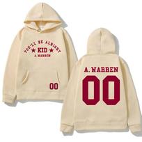 Viskas bus gerai, vaike Hoodie Alex Warren 2025NAUJAS Unisex Hoodie Patogus Džemperis Trumpomis Rankovėmis Gotikiniai Drabužiai Ilgomis Rankovėmis Moletom M chaki