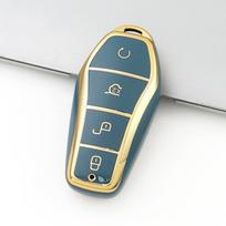 Fashion TPU Car Key Case 4 Buttons Remote Control Protect Cover for BYD Atto 3 Han EV Dolphin Auto Keyless Protector Accessories gold edge key cover pilka