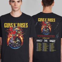 New Guns N Roses London UK 2025 Tour Event Tee At Wembley Stadium on June 26 2025 Two Sided T-Shirt M brown