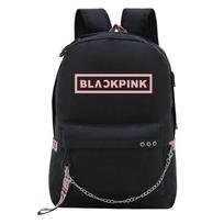 Blackpink merginų grupės kuprinė jaunesniųjų klasių moksleiviams vidurinės mokyklos mergaitėms laisvalaikio didelės talpos mokyklinė kuprinė no specification black