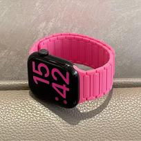 Applewatch Apple Watch S10 Dirželis Magnetinis iwatch98765SE Sportinis Silikoninis Dirželis (1/2/3 generation 42mm)/44/45/46/49mm universal pink