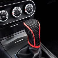 Universal Non Slip Car Shift Knob Cover Absorbent Breathable Grip Handle Protective Covers Solid Color Car Interior Accessories raudona