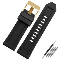 Quality Silicone Rubber Watchband For diesel DZ7257 DZ7334 DZMC0001 DZT2006 4388 Strap For Men 24 26mm Silicone strap Bracelets 28mm black
