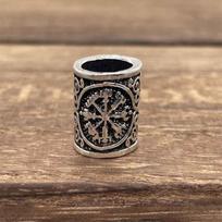 1pcs Tree Of Life Norse Runes Accessories Metal Bead Viking Jewelry Small Hair Beads For Braids Beard Bracelet Making Supplies gray