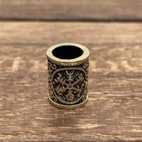 1pcs Tree Of Life Norse Runes Accessories Metal Bead Viking Jewelry Small Hair Beads For Braids Beard Bracelet Making Supplies beige