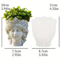 Female Mage Relief Succulent Plant Flower Pot Resin Silicone Mold Witch Wand Storage Box Mould Magic House Castle Craft Molds