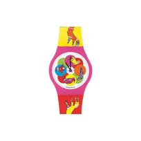 Swatch Quartz Movement 30M Water Resistant Watch 38Mm White Dial Plastic Case Silicone Strap Unisex watches SUPP101 White yellow