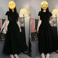 Women’s Summer Spicy Sweet Lace-up Two-Piece Set: Short Sleeve T-shirt & Long Skirt XL (120-135 jin) gray