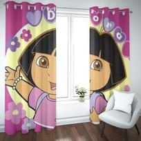 Dora the Explorer Cartoon Home Curtain Cute Printing Light Filtering Curtains Living Area Bed Room Heat and Sun Protection 100x140cm black
