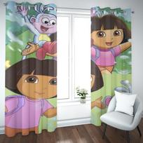 Dora the Explorer Cartoon Home Curtain Cute Printing Light Filtering Curtains Living Area Bed Room Heat and Sun Protection 100x140cm