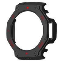 Kietų briaunų PC apsauginis dėklas Anti-Scratch Išmaniojo laikrodžio priedai Ekrano apsauga Buferio dangtelis Korpusas Amazfit T-Rex 3 juoda