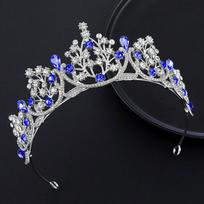 Bride Hair Accessories Elegant Wedding Diadem Crystal Crown Shimmering Princess Headband For Bridal Shower Pageant Birthday žalia