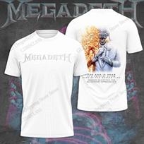 Sunkiojo Metalo Roko Grupė Megadeth 3D Spausdintas Kūrybiškas Hip-hop Stiliaus Šaunus Viršus Vasaros Vyriški Atsitiktiniai Mados Trumpomis Rankovėmis O-kaklo Drabužiai 5XL gray