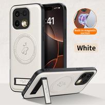 Odinis dėklas su stoveliu Realme 16 Pro+ dėklui, magnetinis dangtelis OPPO Realme 16pro Plus, smūgiams atsparus apsauginis dėklas realme 16 Pro black