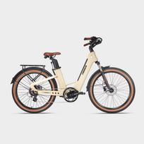 MIHOGO AIR 48V 19.2Ah Anglies Pluošto Ilgo Nuotolio Elektrinis Dviratis, 26 colių, 750W Variklis, Maksimalus Pagalbos Nuotolis Iki 190 km. beveik baltos spalvos