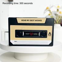 Unique Voice-Recorded Cassette Greeting Card Gift, A Talking Gift, Perfect For Couples And Families. black
