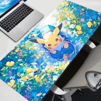 Pelės kilimėlis Pokemon Pikachu Profesionalus eSports žaidėjams Greitas Užrakinamas kraštas Guminis kilimas Žaidimų stalas Pelės kilimėlis Klaviatūros kilimėlis 30x80x0.2cm blue