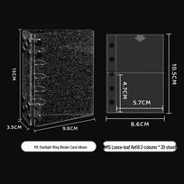 Acrylic A7 Ring Binder Photo Album for Idol Photocard Storage black