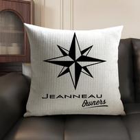 JJeanneauS Yachts Logotipo Pagalvės Užvalkalas Natūralaus Lino Ekologiškas Audinys Dvipusė Spauda Sofos Namų Dekoras Dovana Pagalvės Užvalkalas 50x50cm