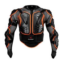 Naujos motociklininkų striukės Vyriškos visą kūną dengiančios šarvuotos apsauginės striukės Motokroso Enduro Lenktynių Moto Apsauginiai drabužiai S-4XL MC1001-Orange-XL gray