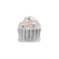Pandora Pink Cake Cup Charm 925 Silver Pendant Women's Style 791891EN68 sidabras