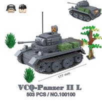 Kariniai tankai Stuart SdKfz251 PanzerVI Sherman JAV armijos Quan Guan kareivio figūrėlė statybinis blokelis plytų modelis, „pasidaryk pats“ surinkimas Milita