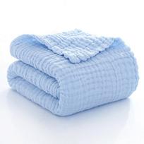 Factory Solid Colors 6 Layers 100%Cotton Muslin Blankets, Baby Blankets 105*105cm/41*41'' white