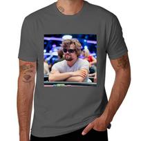Magnus Carlsen chess player at poker table TShirt Novelty Print Casual Tee Shirt 4XL black