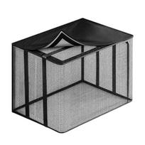 Atsparus vandeniui lauko oro kondicionieriaus dangalas Tinklelis Patvarus tinklinis langas AC dangalas Atsparus lietui lauko dangalas Žiemos/Vasaros 53x38x41cm juoda
