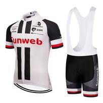 Balta „Sunweb“ trumpomis rankovėmis dviratininko marškinėliai Kalnų dviračio Downhill Road Racing Kvėpuojanti sportinė apranga 5XL
